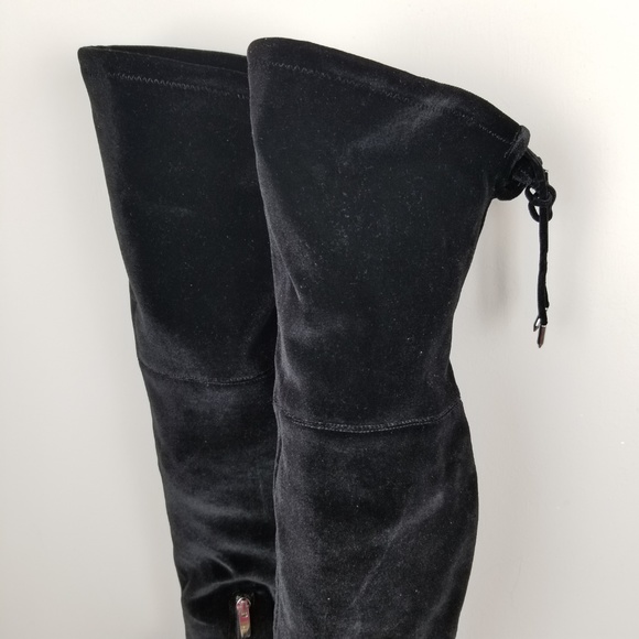 Marc Fisher/Over the Knee Black Velvet Boots - Picture 4 of 8